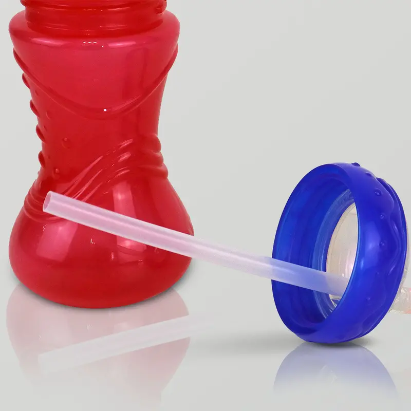 Vaso Nuby Con Tapa Y Popote Para Niños, Color Rojo. 2