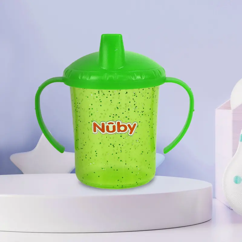 Vaso Nuby Sparks De Flujo Libre Con Boquilla Rígida, Verde 1