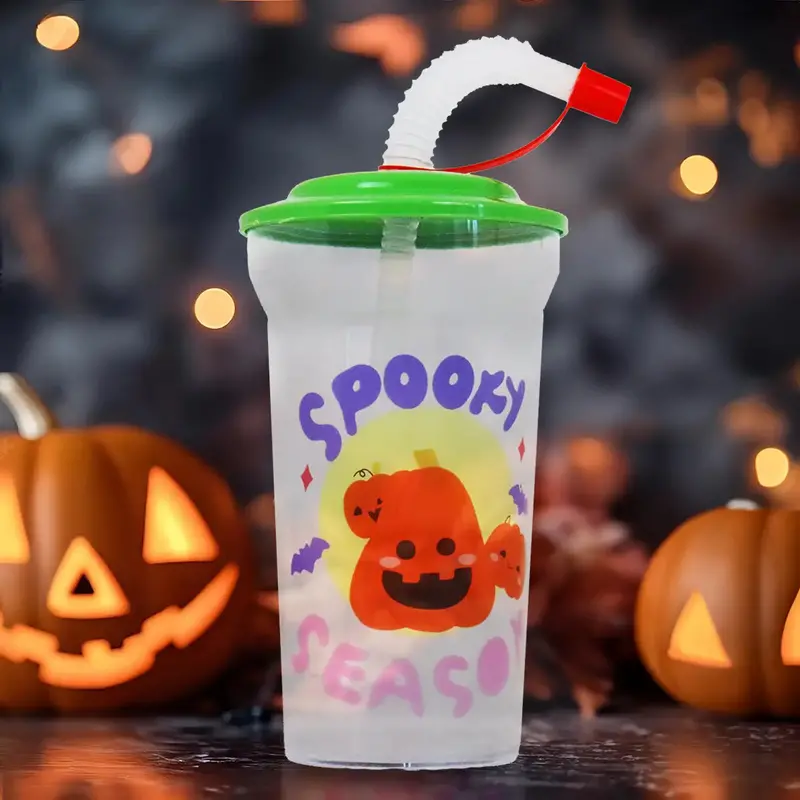 Vaso "Spooky Season" Con Popote 1