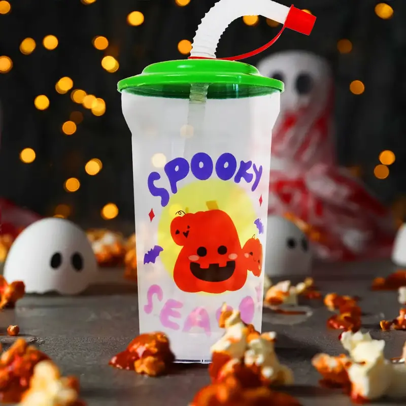 Vaso "Spooky Season" Con Popote 2