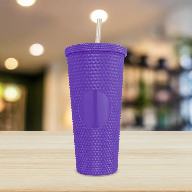 Vaso Texturizado Color Morado, 650Ml 1