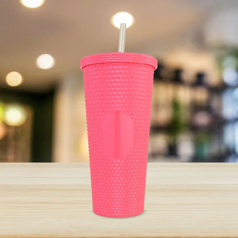 Vaso Texturizado Color Rosa, 650Ml 1