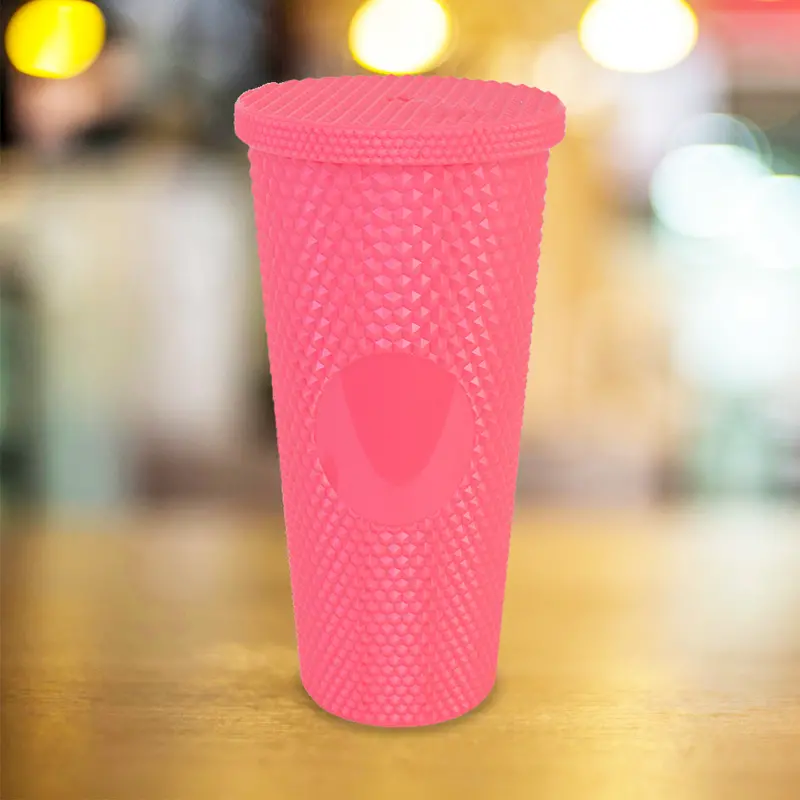 Vaso Texturizado Color Rosa, 650Ml 2