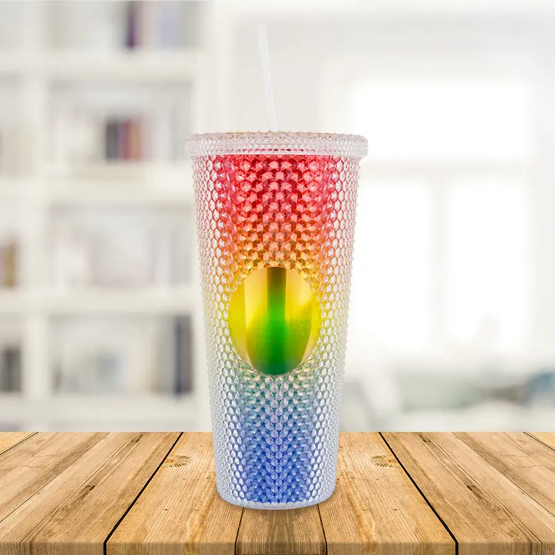 Vaso Texturizado Con Efecto Tornasol 650Ml 1