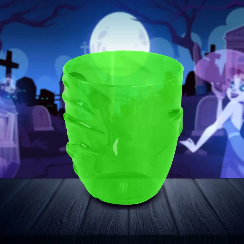 Vaso Zombie Color Verde De Plástico 1