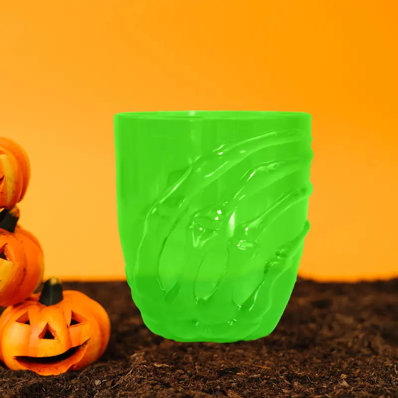 Vaso Zombie Color Verde De Plástico 2