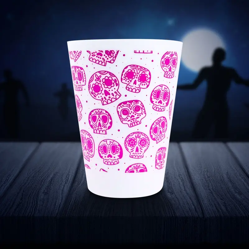 Vasos Con Diseño De Calaveras 4 Piezas 2