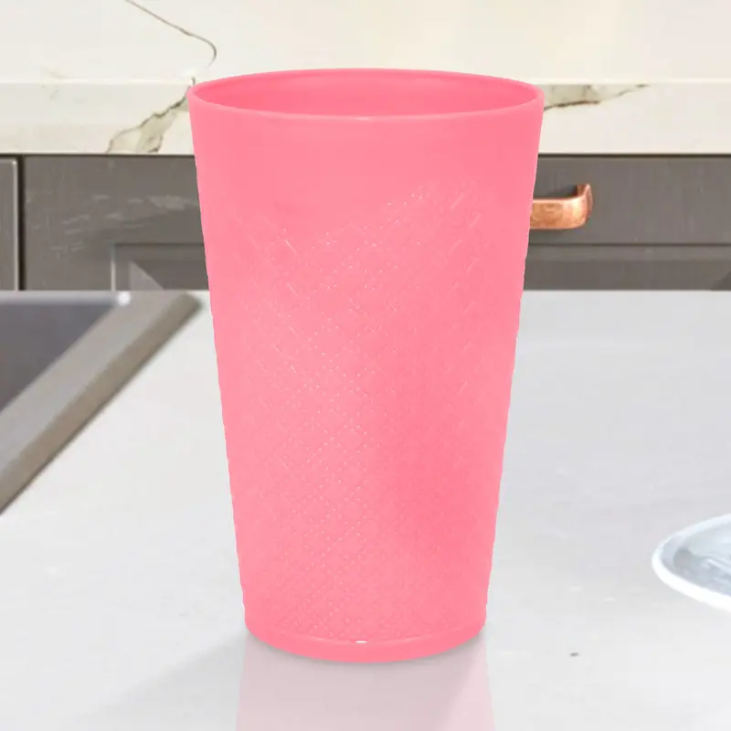 Vasos De Plástico, Color Rosa, 2 Pzas. 1