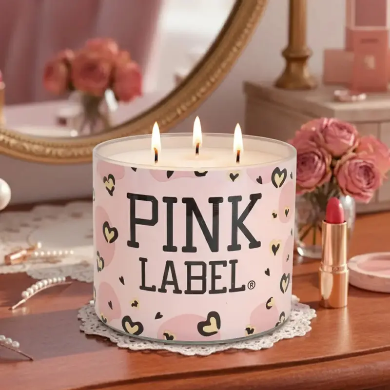 Vela 3 Pabilos, Aroma Cherry, Pink Label 1