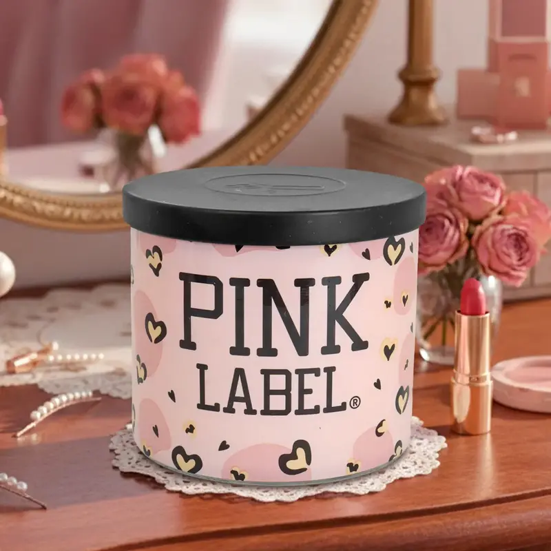 Vela 3 Pabilos, Aroma Cherry, Pink Label 2