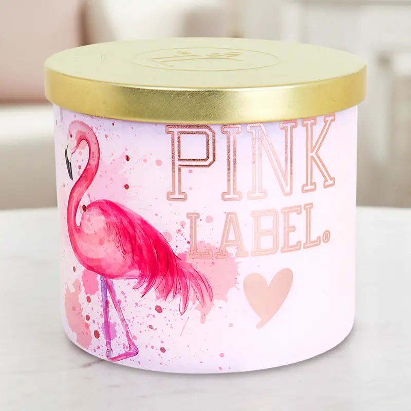 Vela 3 Pabilos, Aroma Piña, Pink Label 1