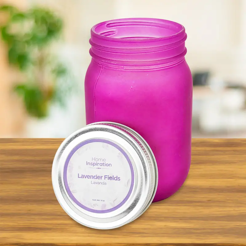 Vela Aromática En Tarro Color Morado Con Tapa 340Gr, Home Inspiration 1