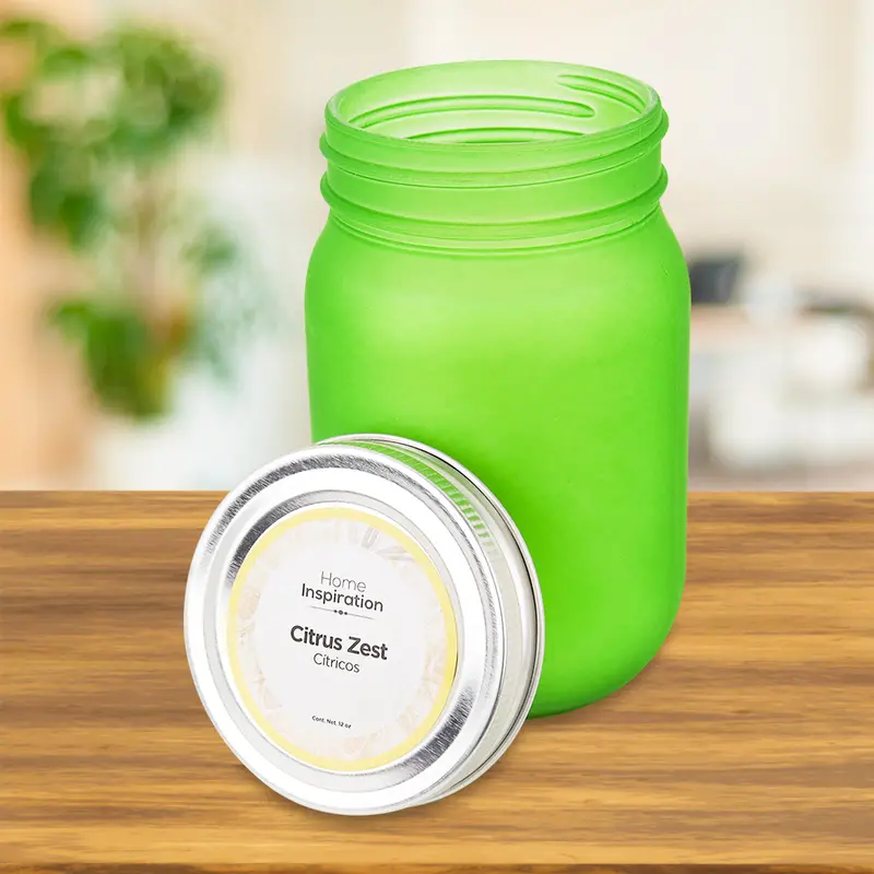 Vela Aromática En Tarro Color Verde Con Tapa 340Gr, Home Inspiration 1