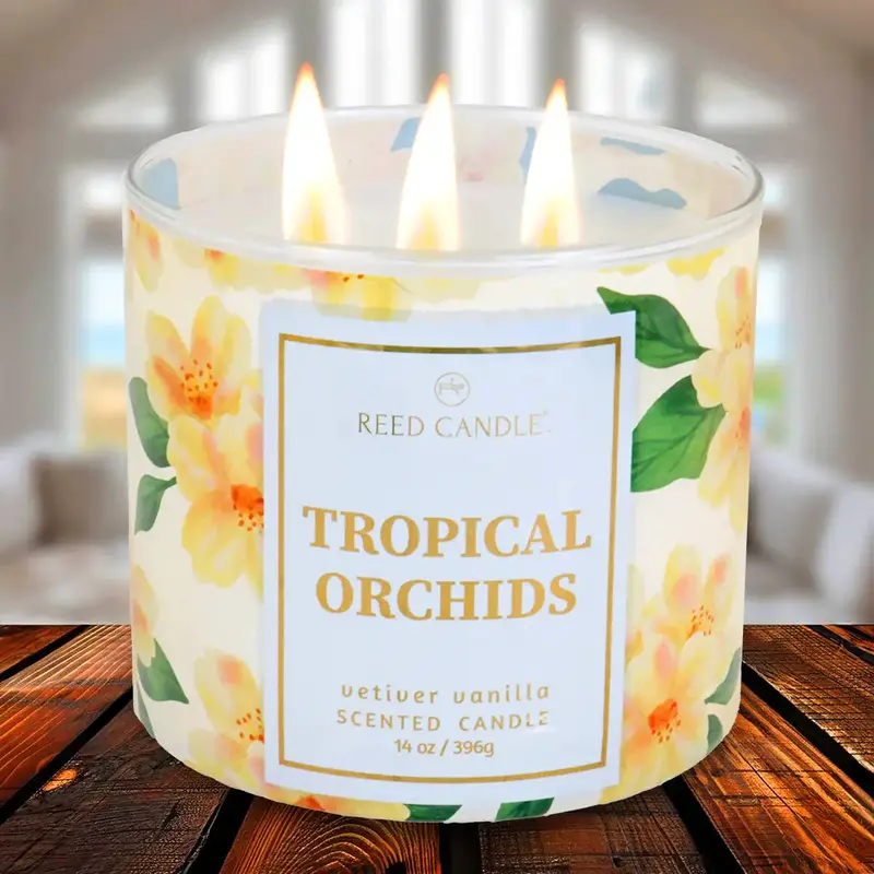 Vela Aromã¡Tica, Reed Candle, Orquã­Dea Tropical, 396 G 1