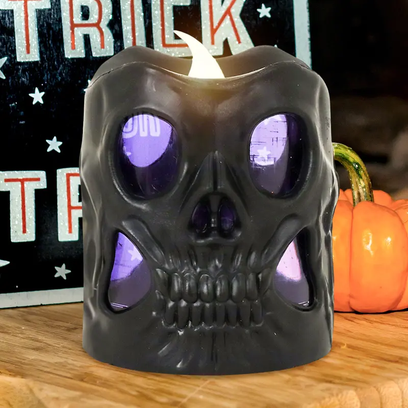 Vela Color Negro Para Decoración De Halloween, 6Cm 1
