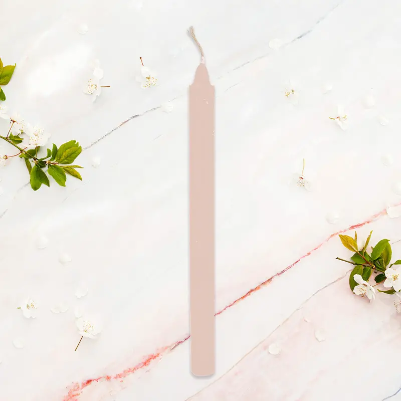 Vela Cónica Color Beige 2