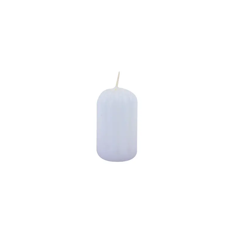 Vela Votive Oval Color Blanco 1