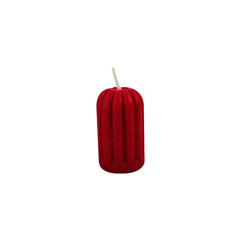 Vela Votive Oval Color Rojo 1