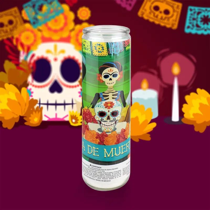 Veladora Aromática, Frida Kahlo Día De Muertos, Grande, 430 G. 1