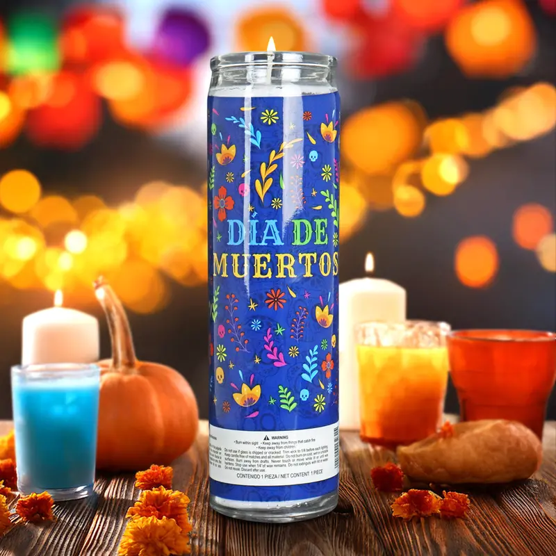 Veladora Con Diseño De Catrina Para Día De Muertos 1