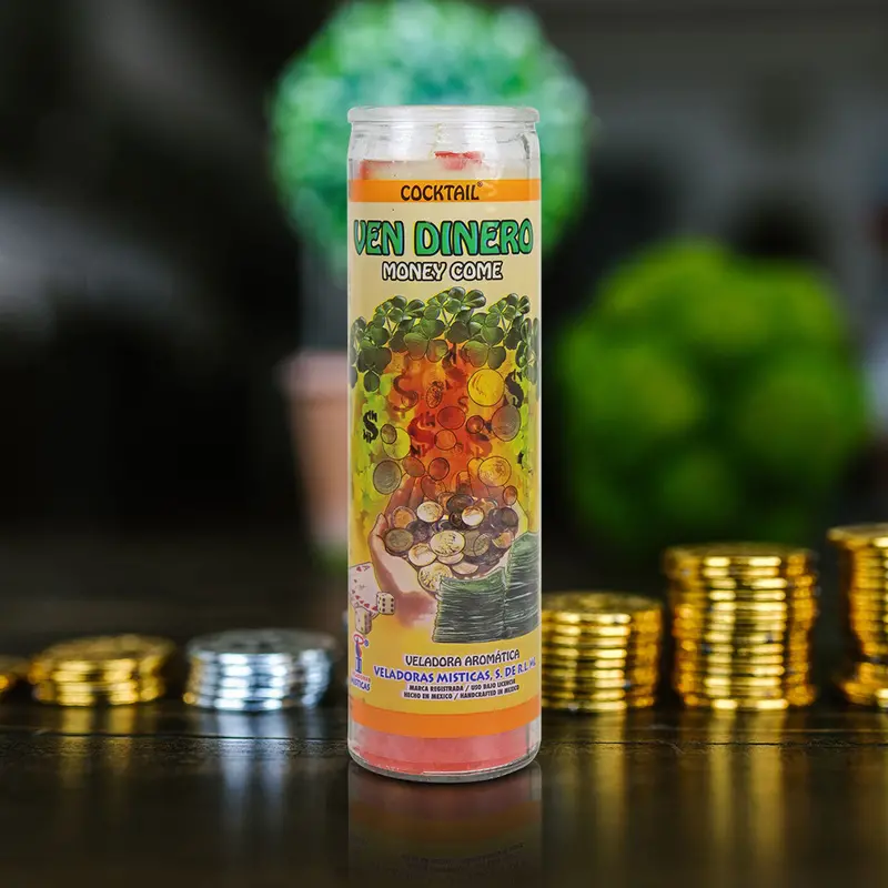 Veladora Con Intención "Dinero Ven  A Mi" 1