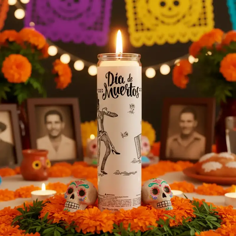 Veladora, Día De Muertos, Diseño Catrines 1