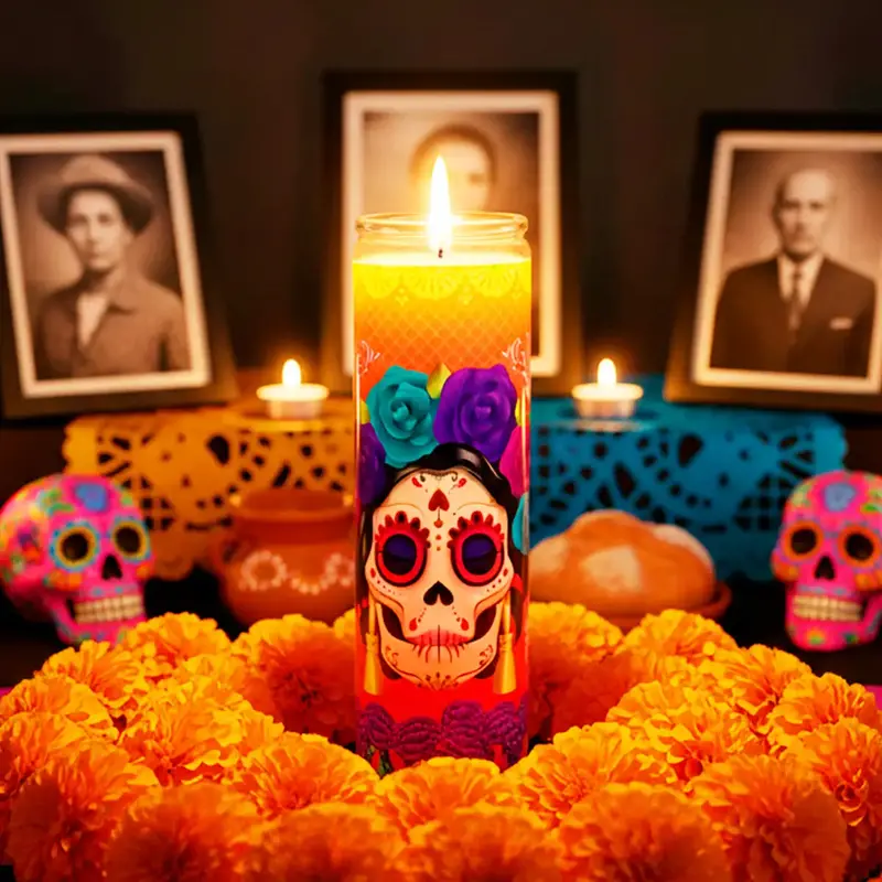 Veladora, Día De Muertos, Diseño Velas 1