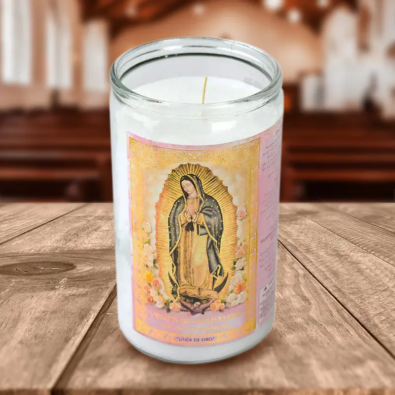 Veladora Jumbo Con Imagen De La Virgen De Guadalupe 1