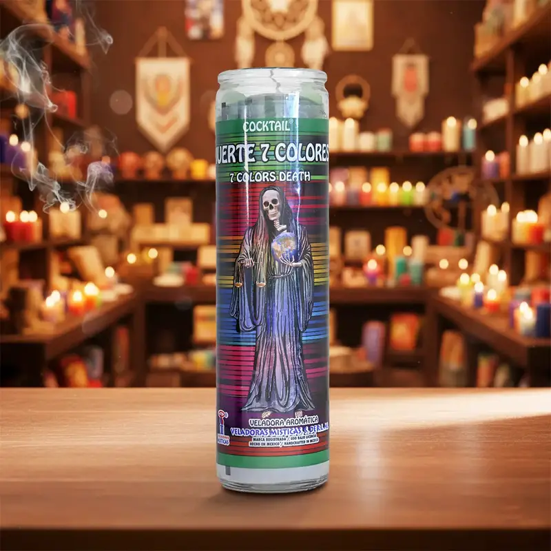 Veladora, Santa Muerte 7 Colores, 20 Cm 1