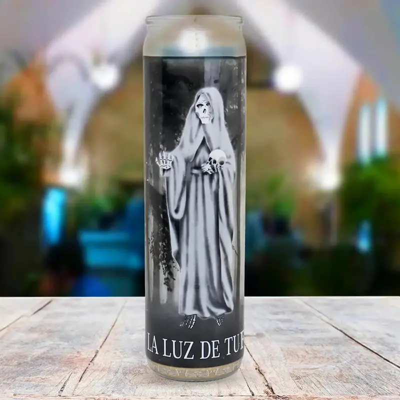 Veladora, Santa Muerte Blanca, 20 Cm 1