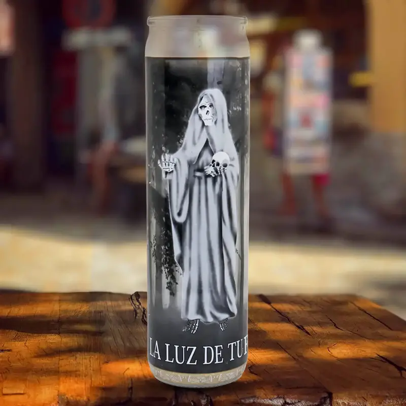 Veladora, Santa Muerte Blanca, 20 Cm 2