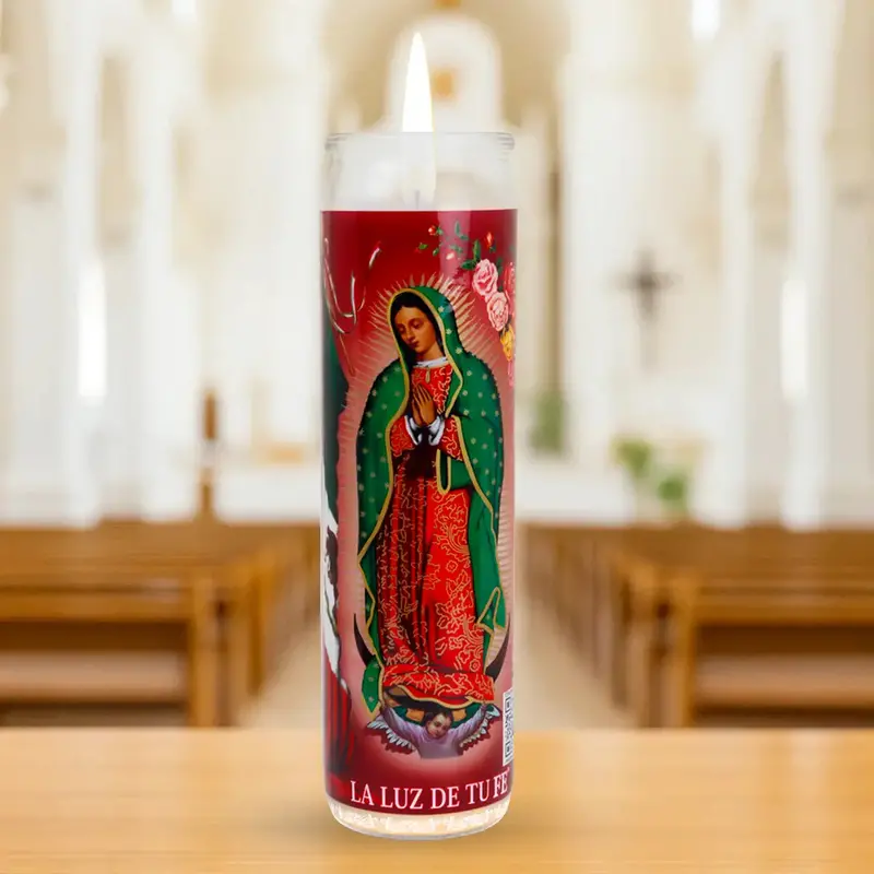 Veladora, Virgen De Guadalupe, 20 Cm 1