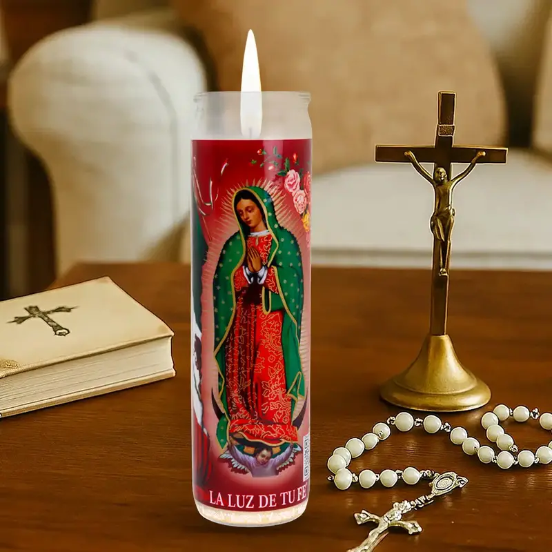 Veladora, Virgen De Guadalupe, 20 Cm 2