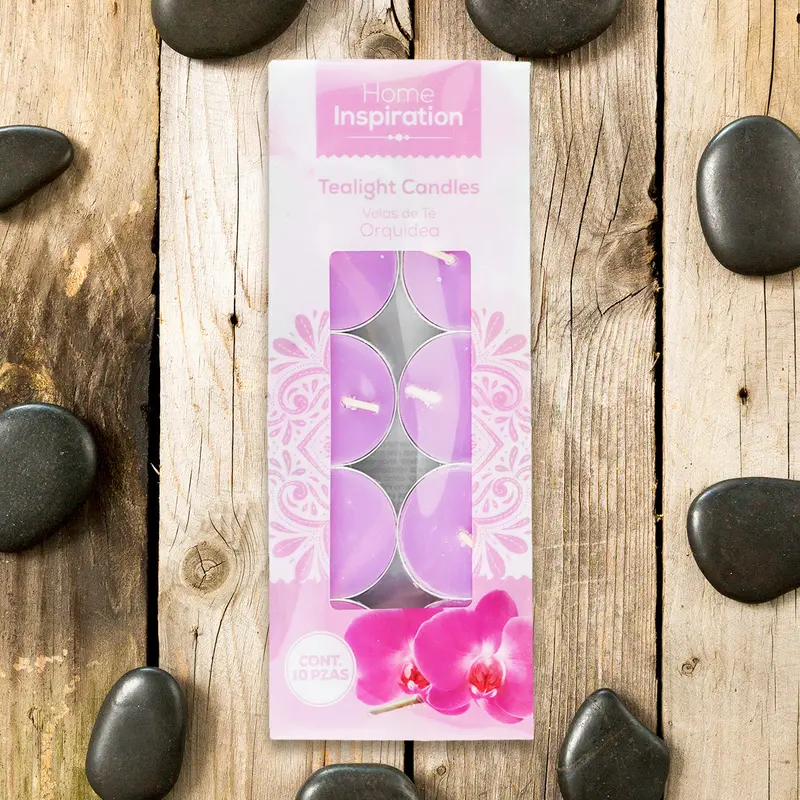 Velas De Té Orquídea, 10 Piezas 1