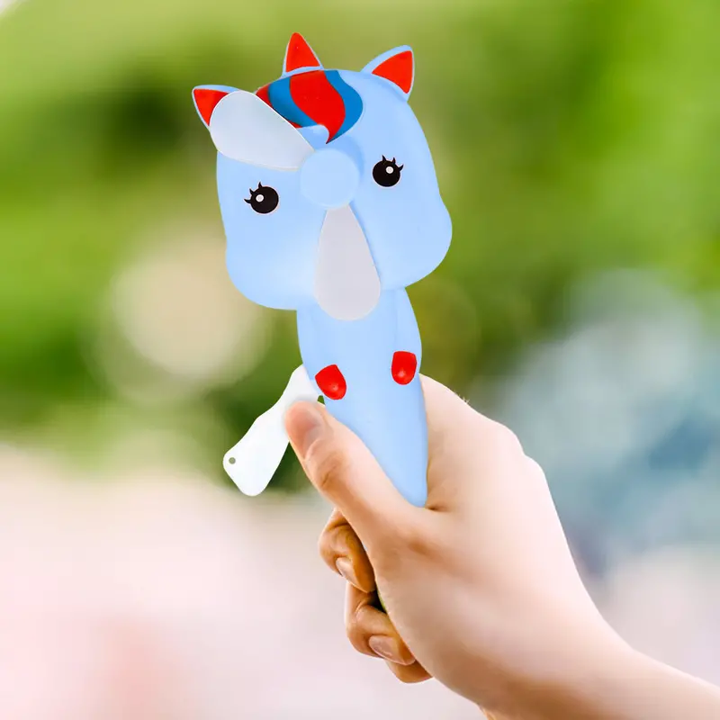 Ventilador Portátil De Mano, Unicornio Azul 1