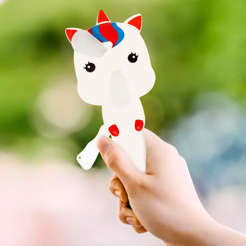 Ventilador Portátil De Mano, Unicornio Blanco 1