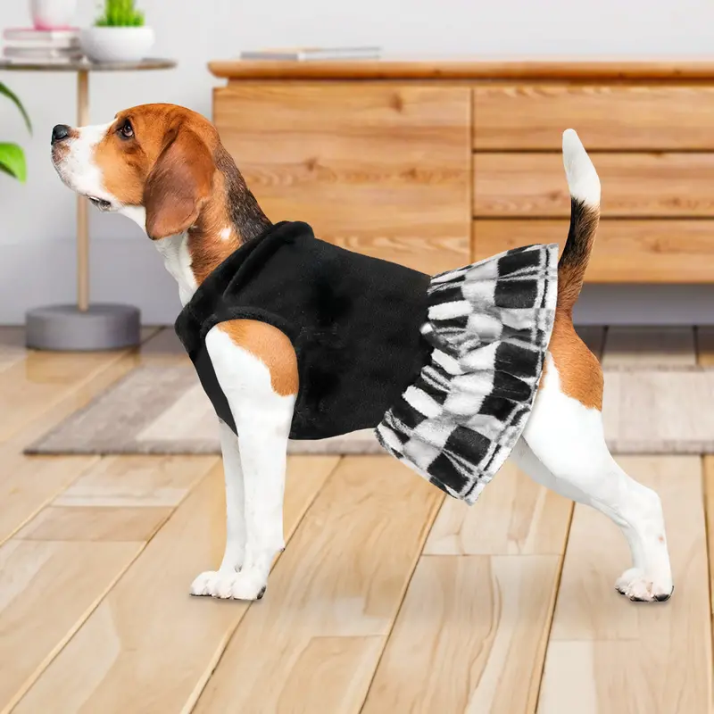 Vestido Invernal Color Negro Para Mascota 2