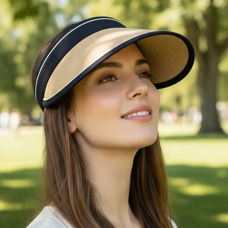 Visera, Color Beige Y Negro 1