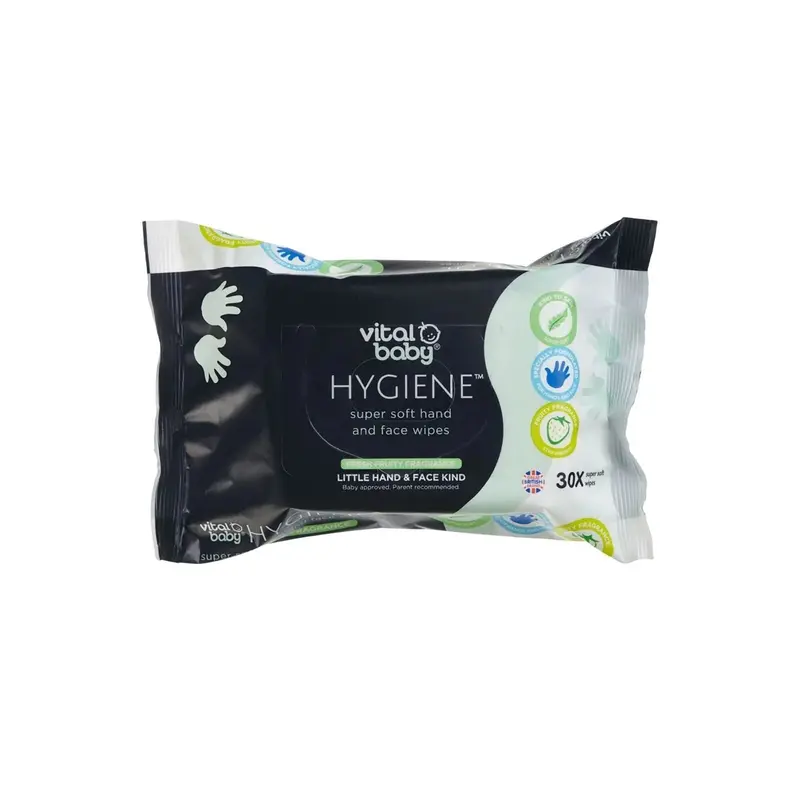 Vital Baby Hygiene Super Soft Hand & Face Wipes 30 Pcs 1