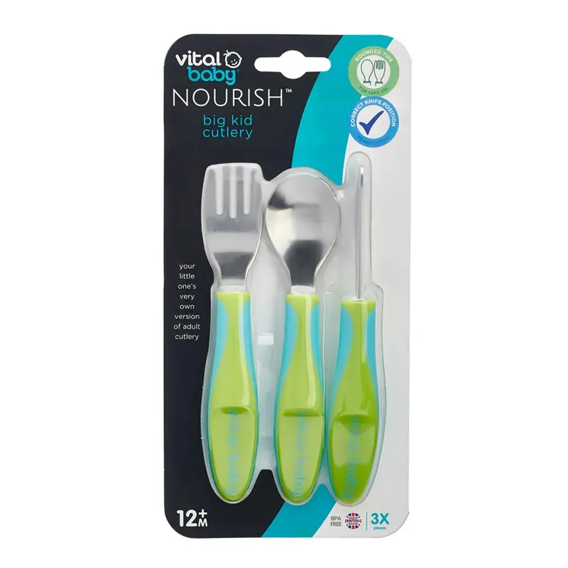 Vital Baby Nourish Big Kid Cutlery 12+ Months Pack Of 3 - Pop 2