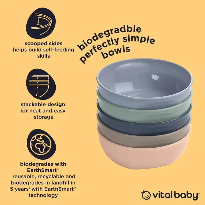 Vital Baby Nourish Perfectly Simple Bowl Pack Of 5 2