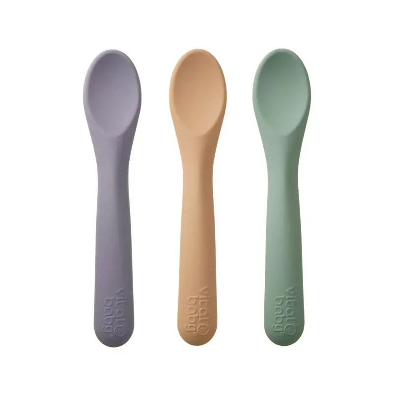 Vital Baby Nourish Silicone Spoons Pack Of 3 - Pastel 1