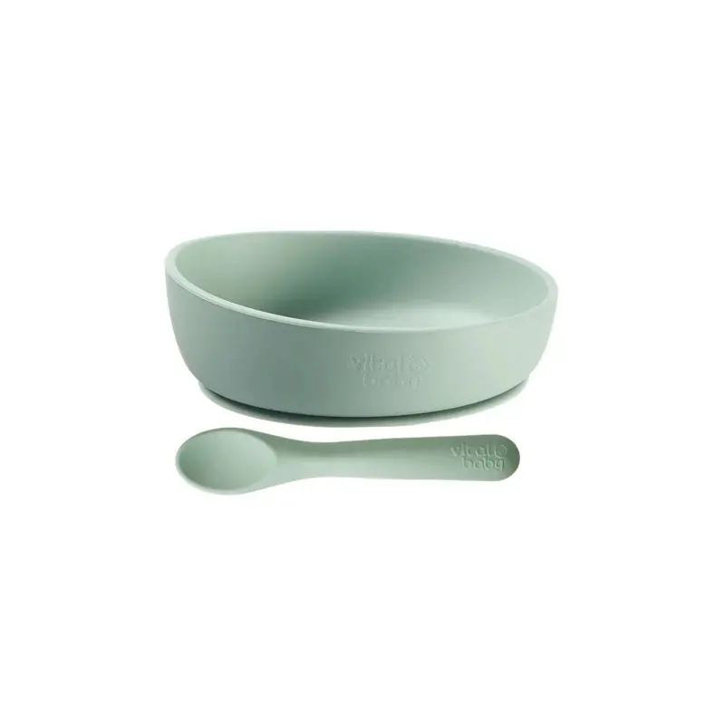 Vital Baby Nourish Silicone Suction Bowl Set - Crushed Mint 1