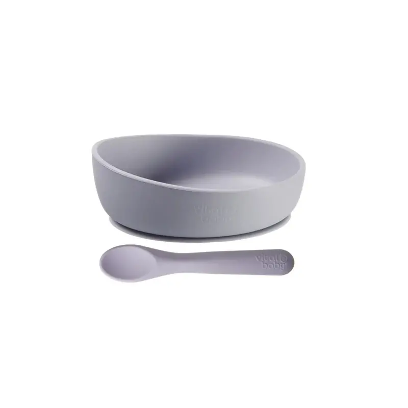 Vital Baby Nourish Silicone Suction Bowl Set - Dusky Mauve 1