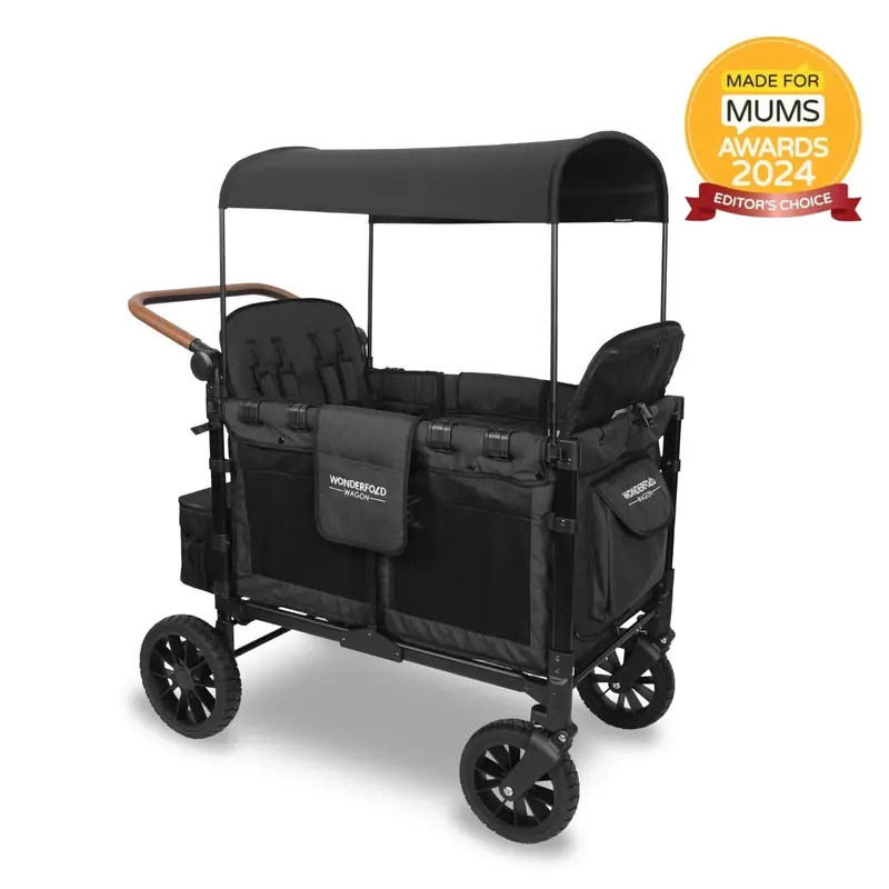 W4 Luxe Quad Stroller Wagon - Volcanic Black 1