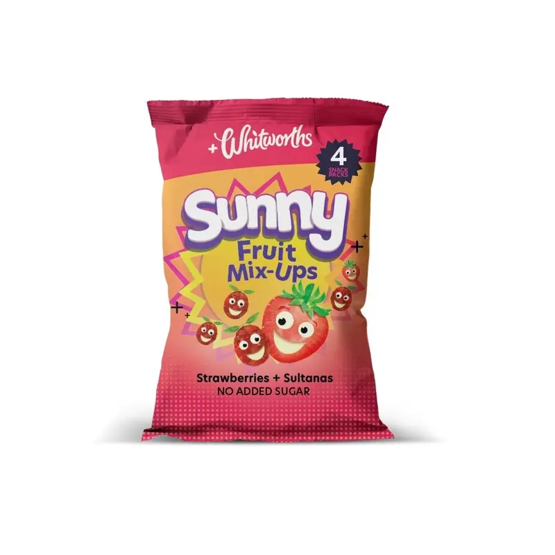 Whitworths Sunny Fruit Mix-Ups Strawberries & Sultanas 72G (4X18g) 1