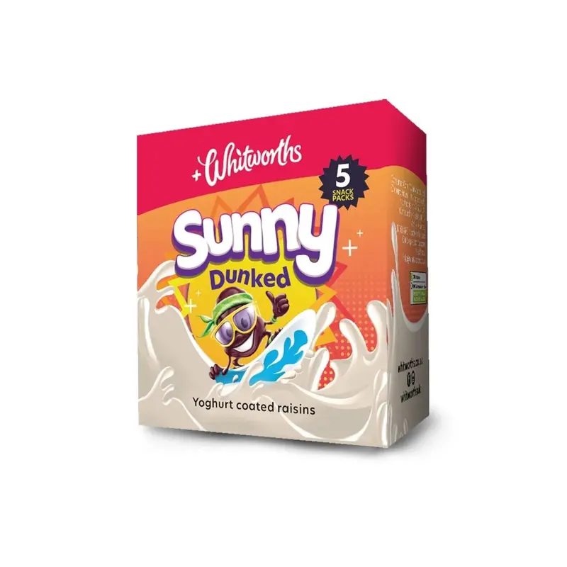 Whitworths Sunny Yogurt Coated Raisins (5X25g) 125G 1