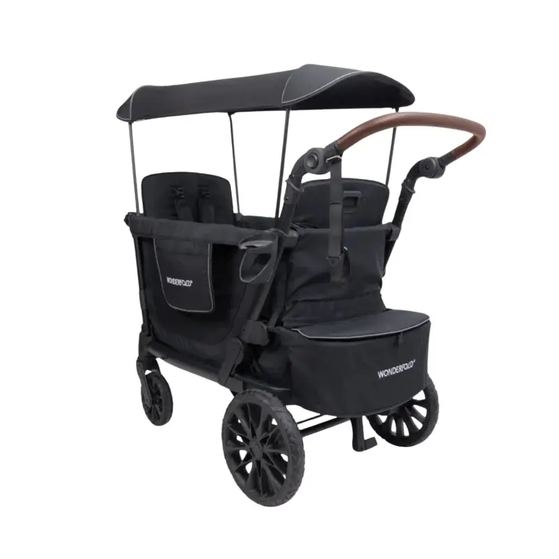 Wonderfold L2 Quad Stroller Wagon - Black 1