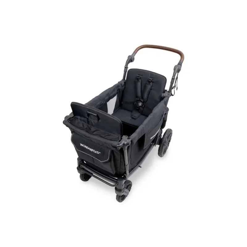 Wonderfold L2 Quad Stroller Wagon - Black 2