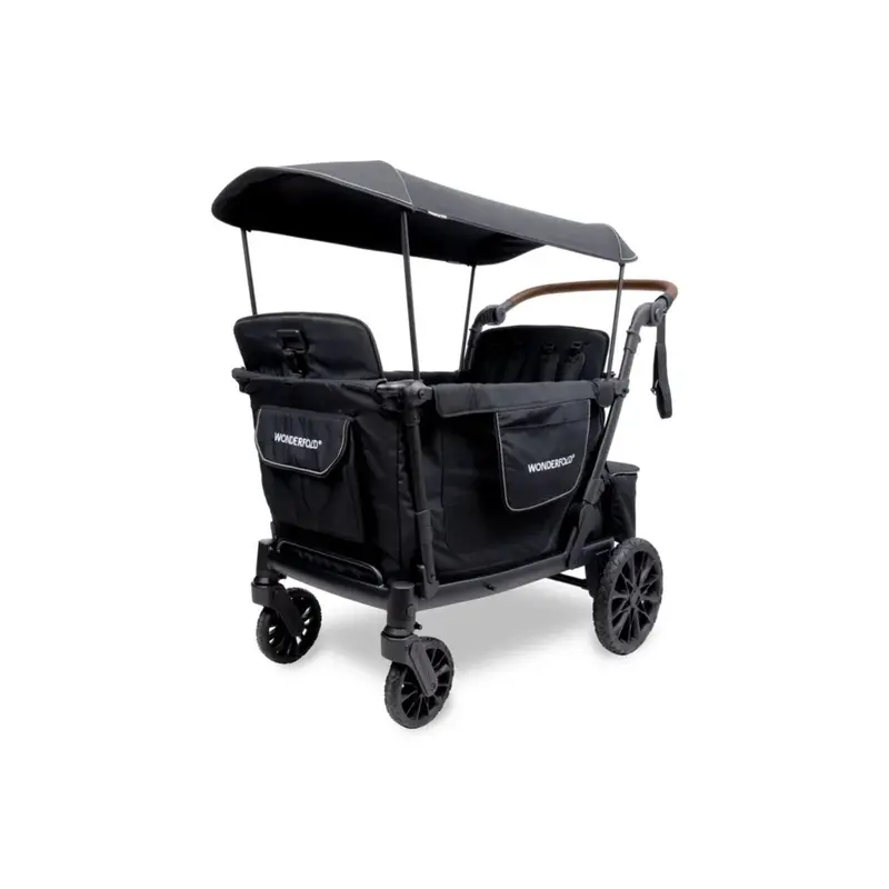 Wonderfold L4 Quad Stroller Wagon - Black 2
